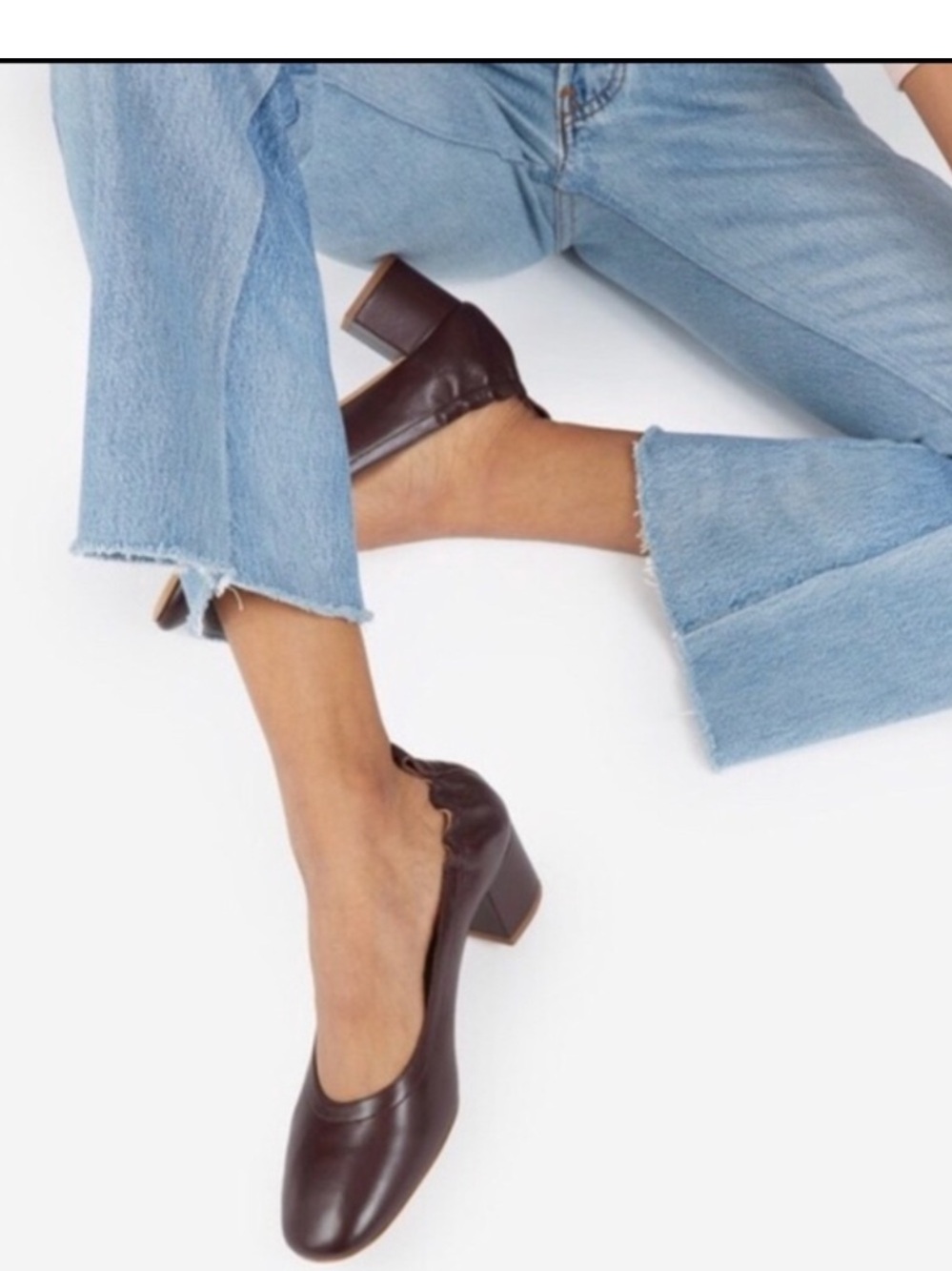 Everlane Day Heel Oxblood 8.5 Leather